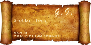 Grotte Ilona névjegykártya
