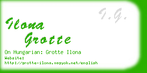 ilona grotte business card